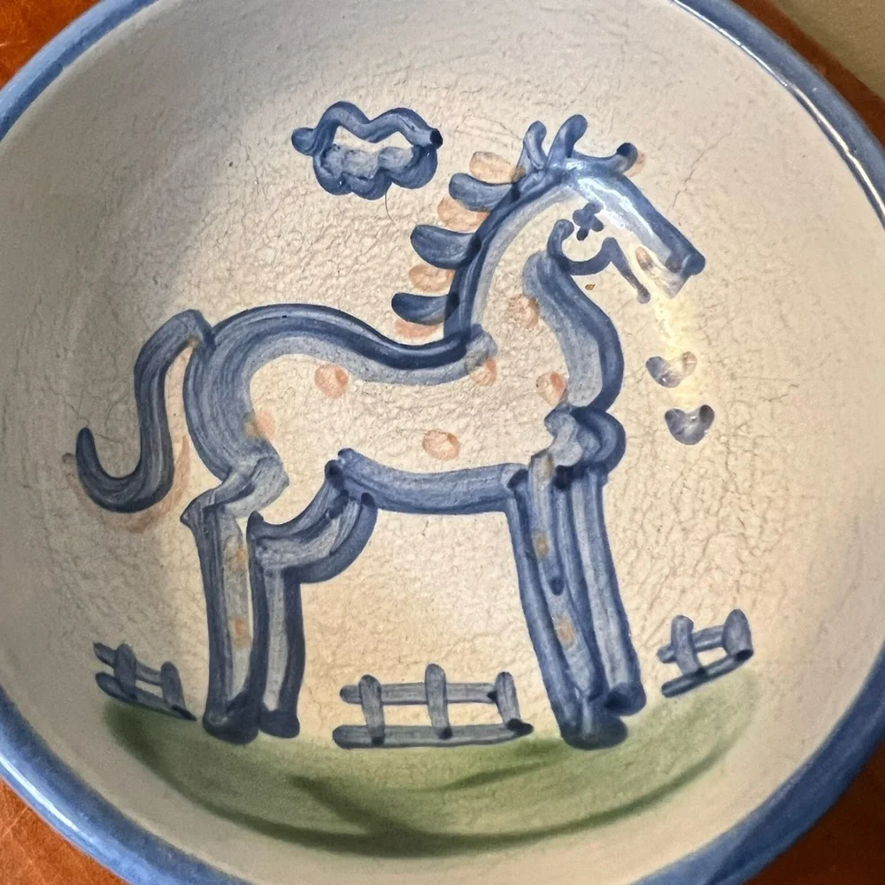 M.A.Hadley pottery vintage horse bowl